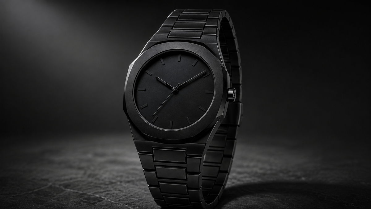 TOMI Void Series minimalist watch with no numbers on dial