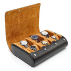 Watch holder with six watches on a white background