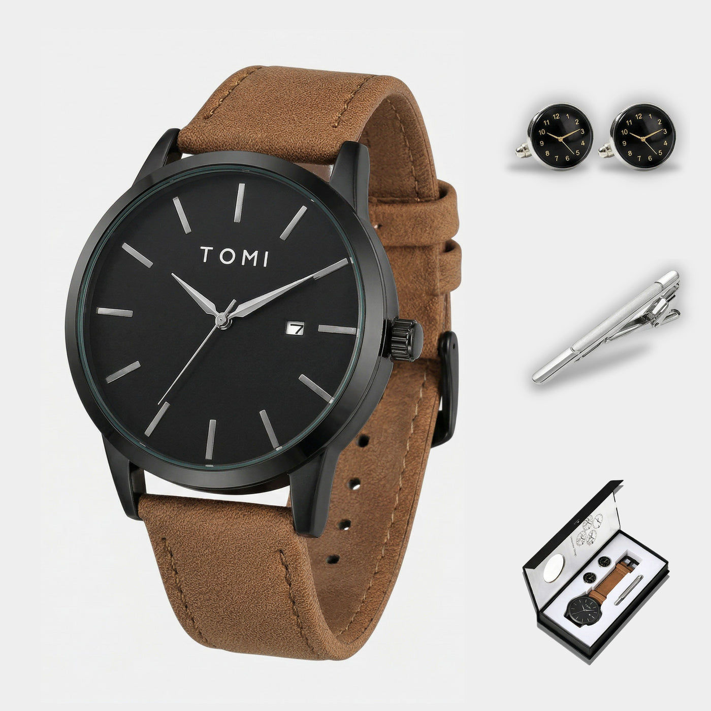 TOMI T071 Calendar Watch Gift Set | Premium Men's Package – Tomi Brand