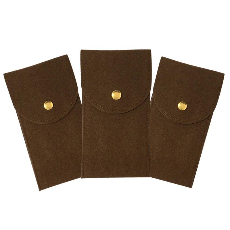 FLANNEL WATCH POUCH | TRAVEL WATCH ORGANIZER

fabric pouches with gold buttons