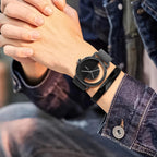 TOMI T080 Heritage Bracelet Set – men's quartz watch with leather band