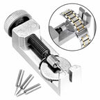 Watch band tool with screws on a white background