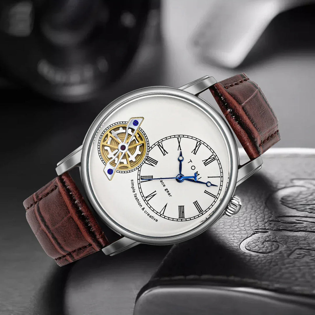 TOMI T103 Leather Watch Men's | Classic Roman Numeral – Tomi Brand