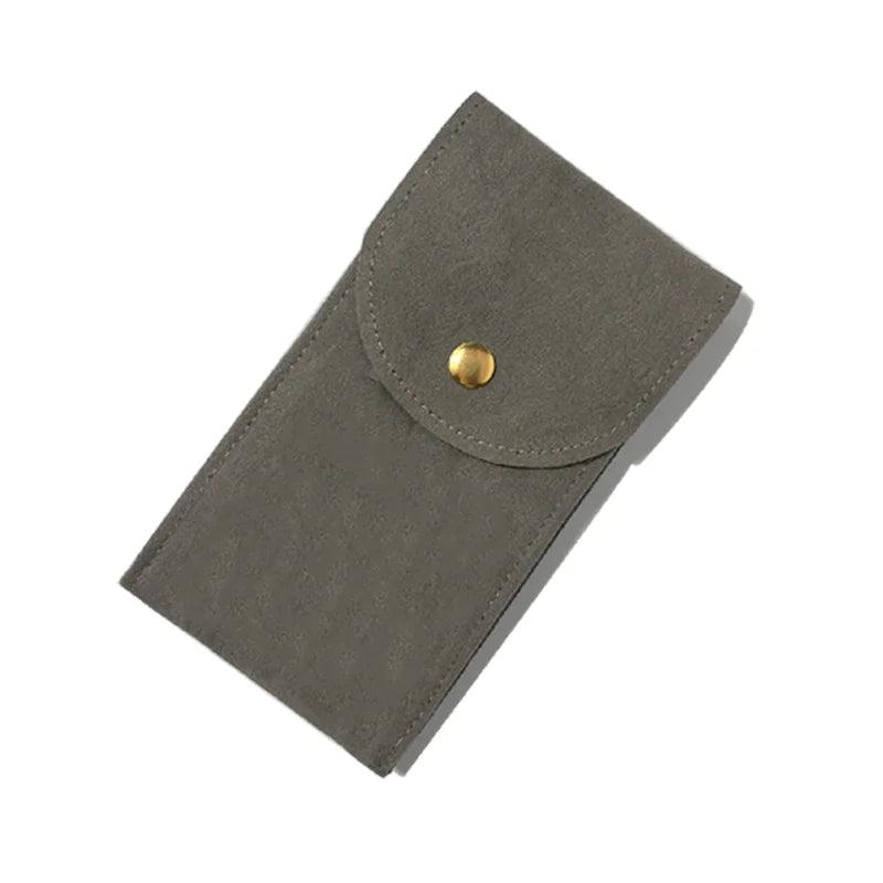 FLANNEL WATCH POUCH | TRAVEL WATCH ORGANIZER

fabric pouches with gold buttons