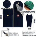 FLANNEL WATCH POUCH | TRAVEL WATCH ORGANIZER

fabric pouches with gold buttons