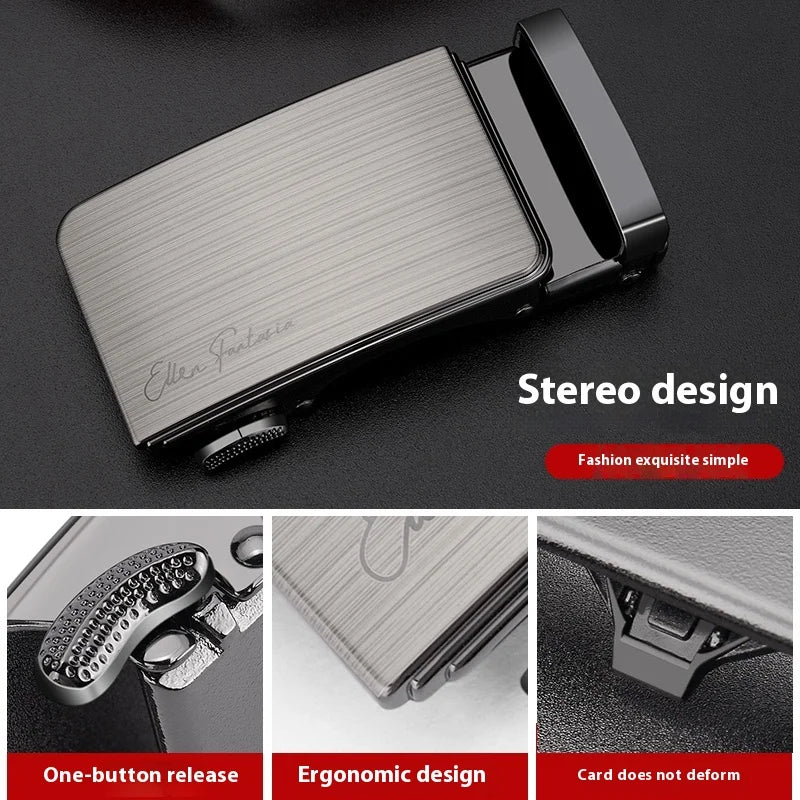 Belt buckle with stereo design on a dark background