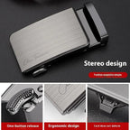 Belt buckle with stereo design on a dark background