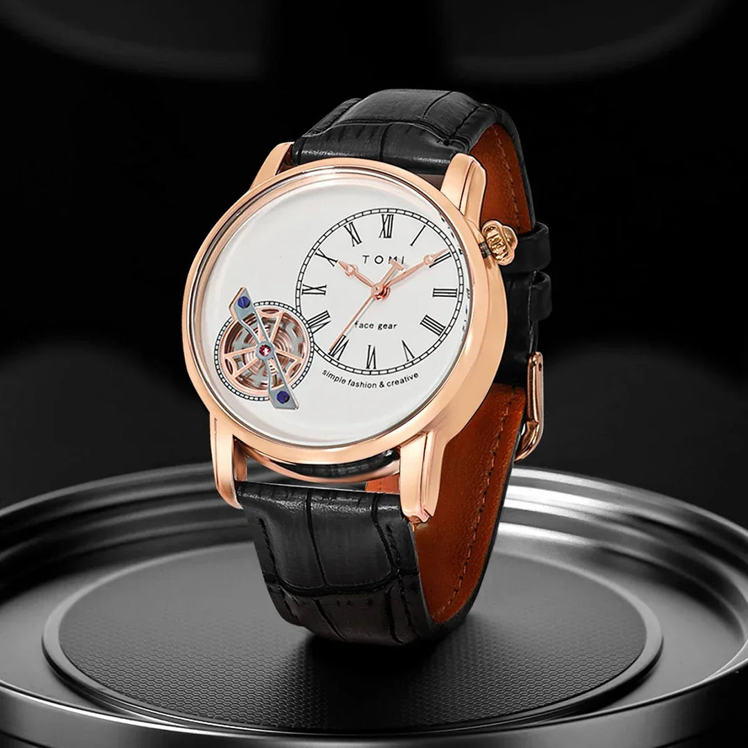 TOMI T103 Leather Watch Men's | Classic Roman Numeral – Tomi Brand