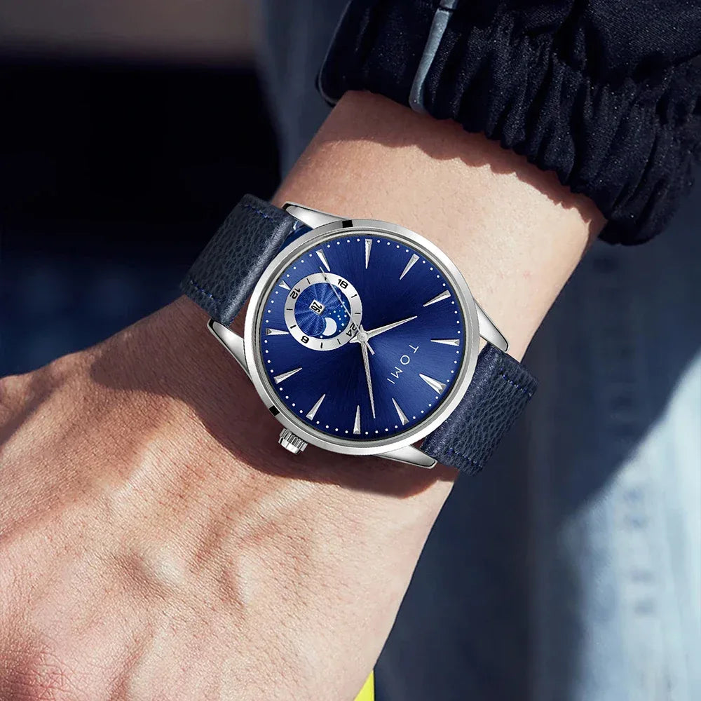 TOMI T024 Calendar Watch Men's | Elegant Leather Design – Tomi Brand