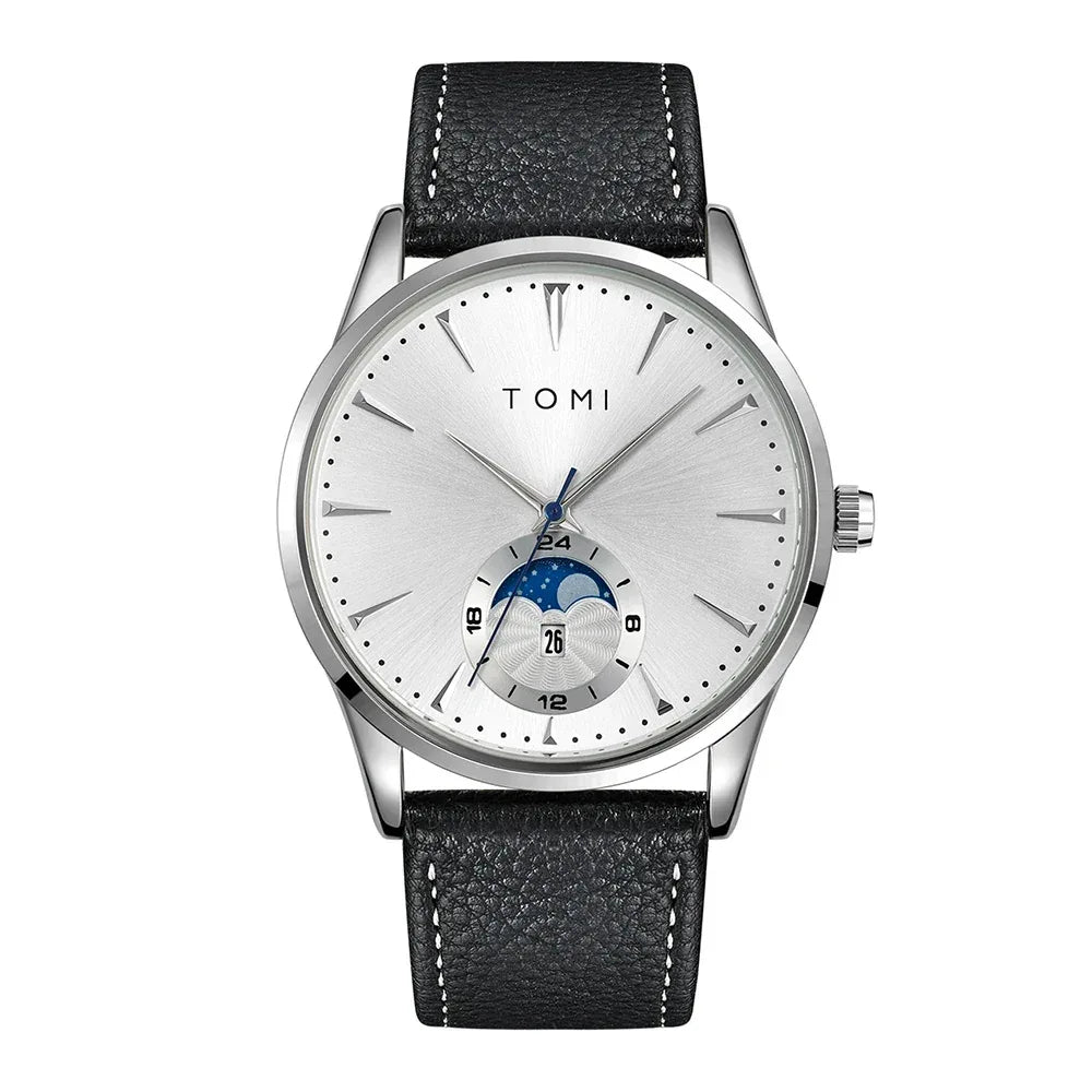 TOMI T024 Calendar Watch Men's | Elegant Leather Design – Tomi Brand