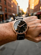 TOMI T074 Noble Cadence watch, Black / Rose Gold colorway