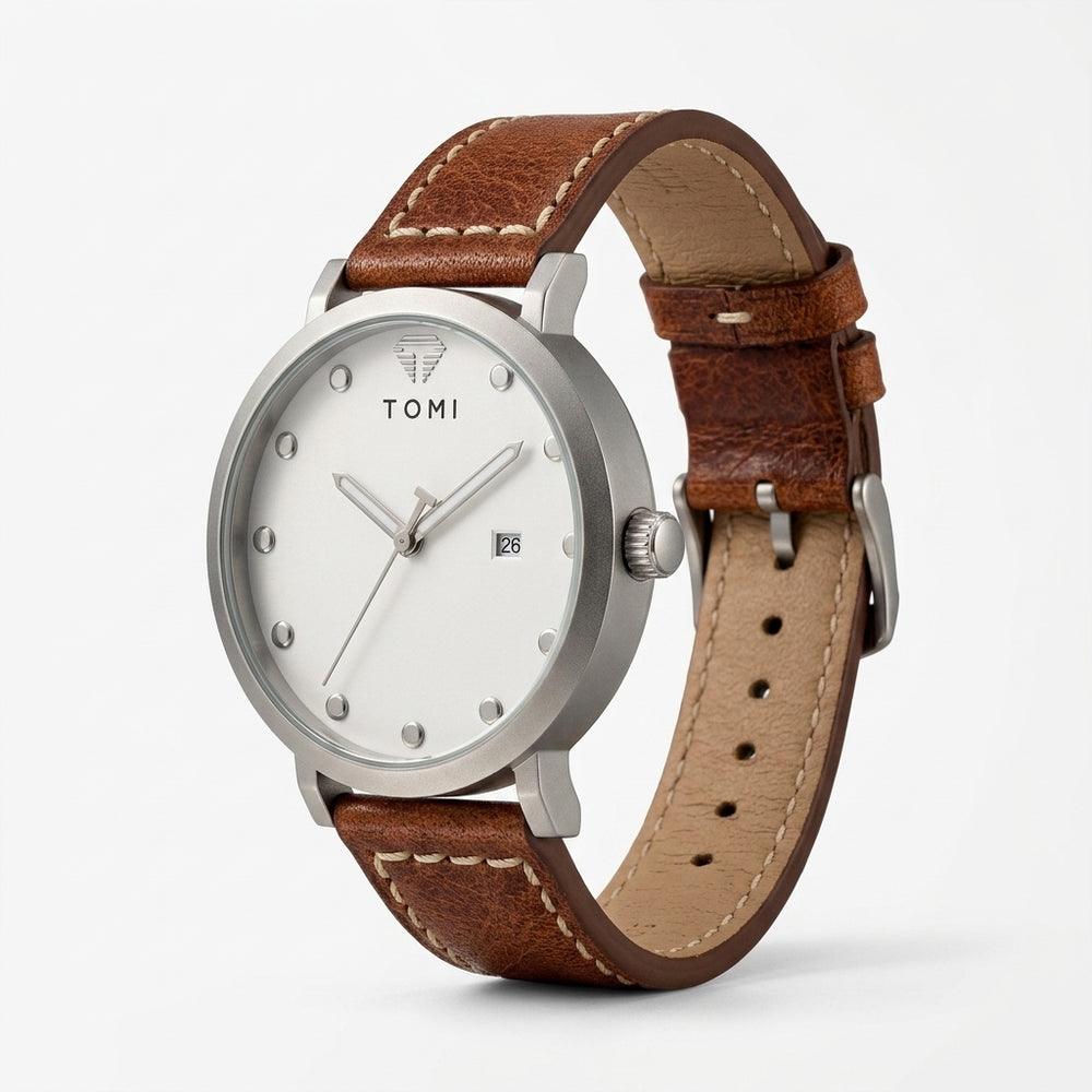 TOMI T074 Noble Cadence watch, Brown / Silver colorway