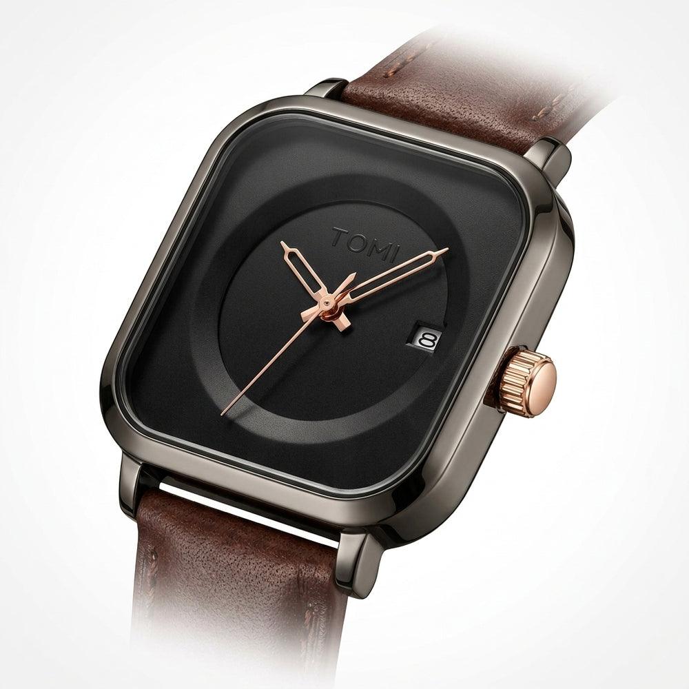 TOMI T093 Onyx watch, Dark Coffee colorway