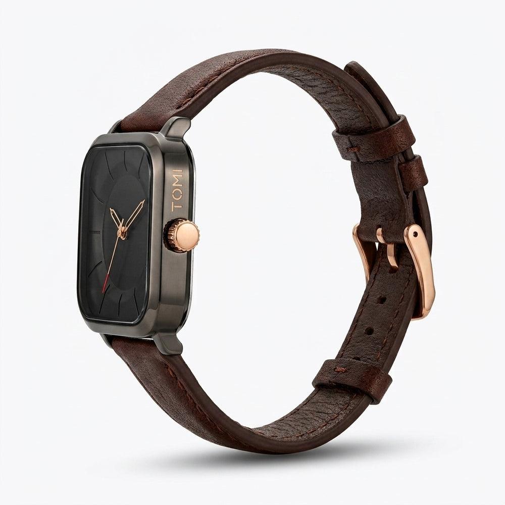 TOMI T093 Onyx watch, Dark Coffee colorway
