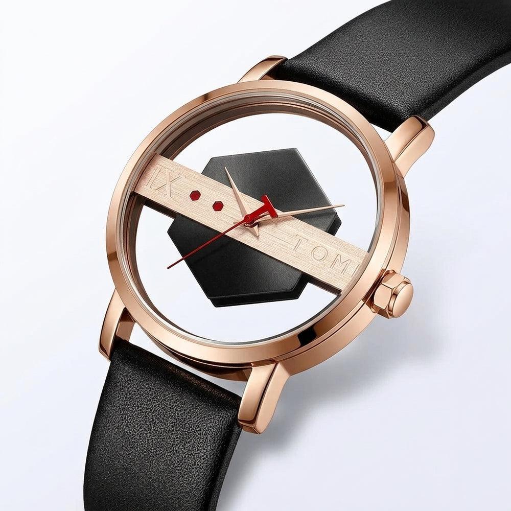 TOMI T100 Avant-Garde Edition watch, Black / Rose Gold colorway
