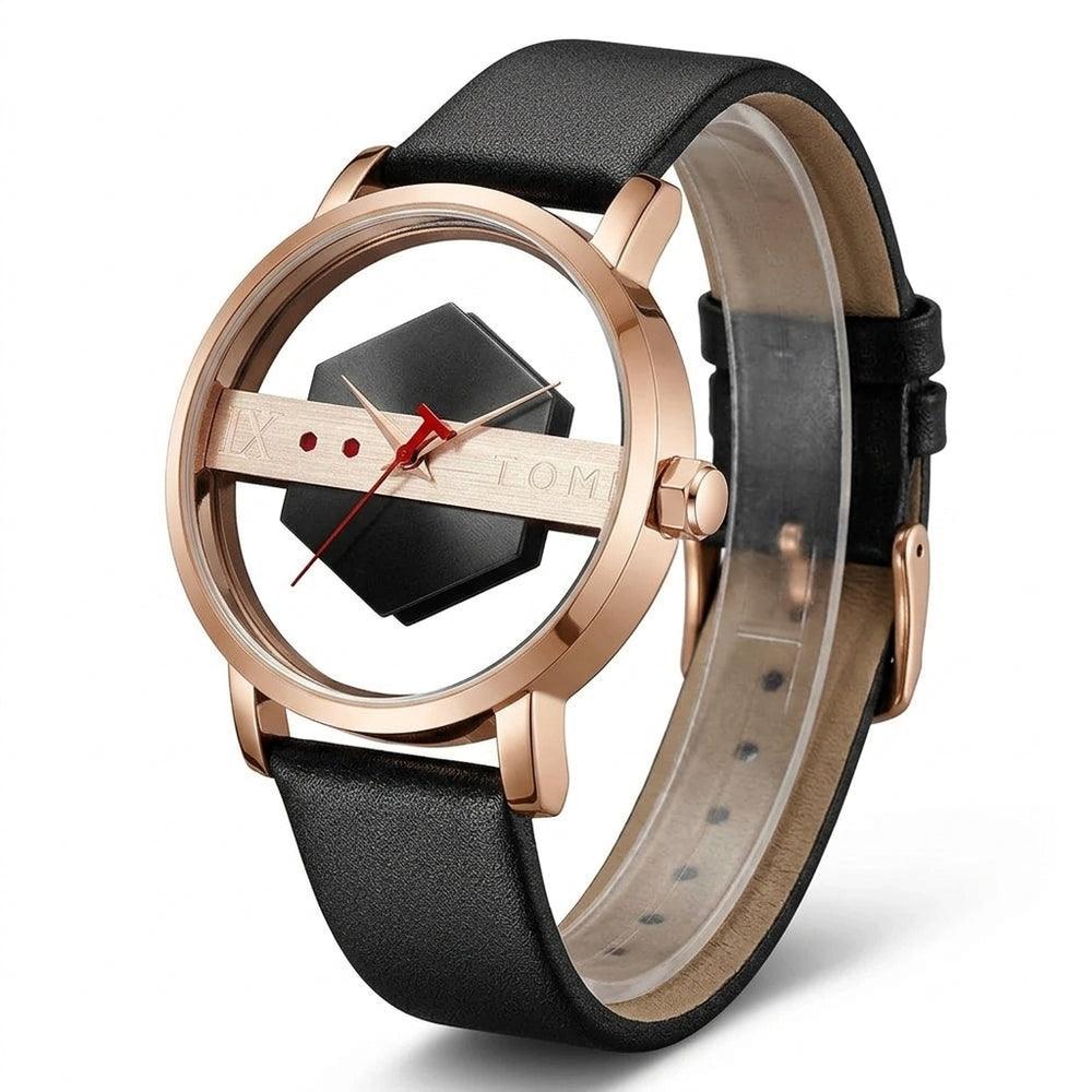 TOMI T100 Avant-Garde Edition watch, Black / Rose Gold colorway