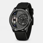 Man wearing TOMI T105 Constellation watch, T105-1 colorway