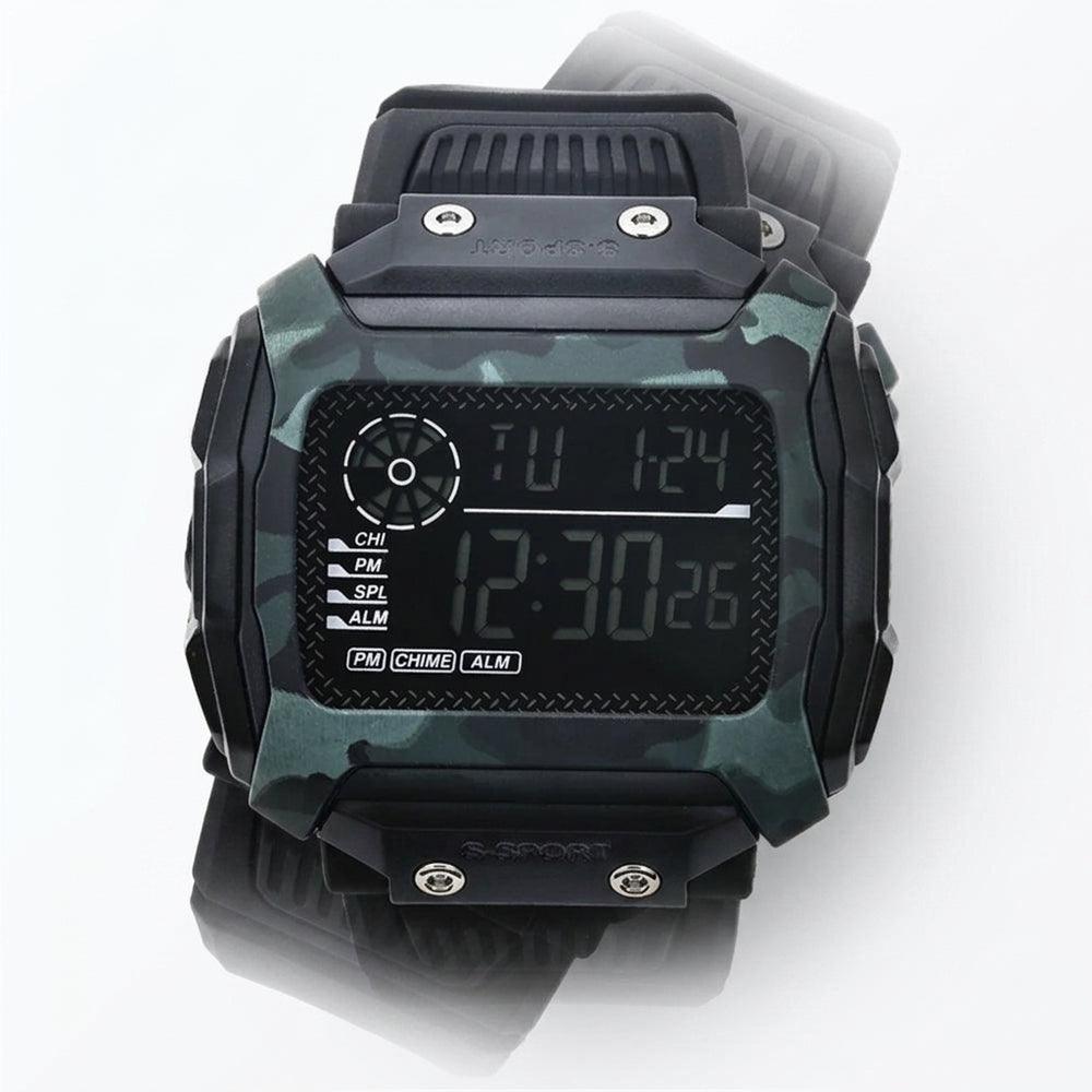 Man wearing TOMI T218 Throne Series watch, Black colorway