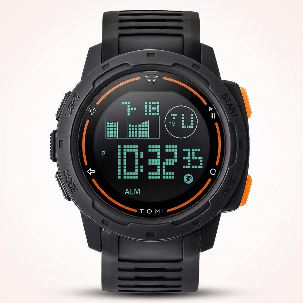 TOMI T222B Kinetic Formula watch, Black Orange colorway
