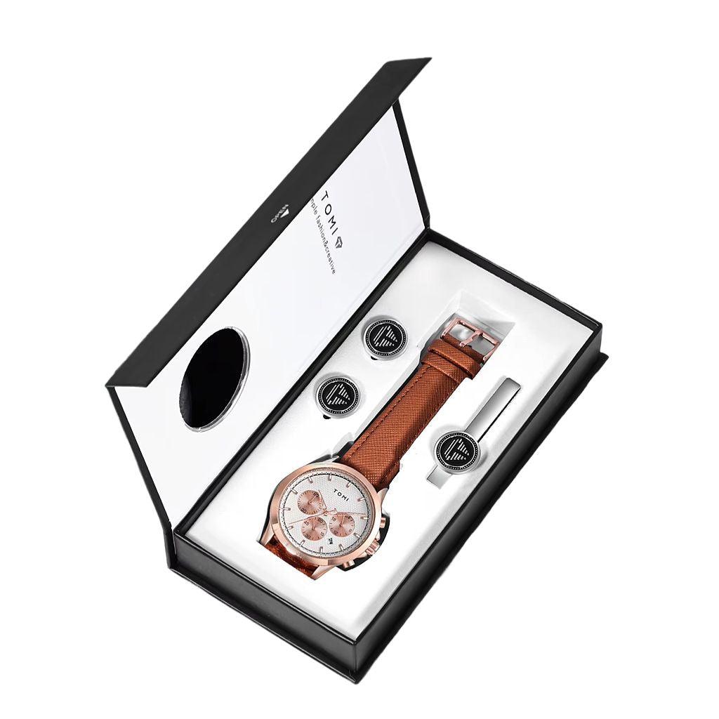 TOMI T604 Calendar Watch Gift Set Men's | Regent Edition – Tomi Brand