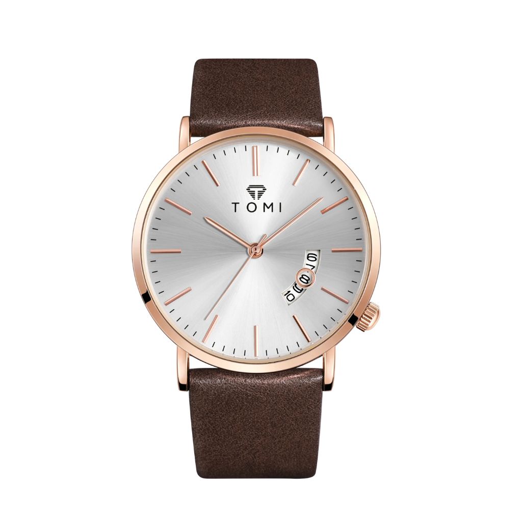 TOMI T018 Calendar Watch Men's | Minimalist Leather Design – Tomi