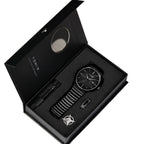 Black watch and pen set in a box with TONI branding