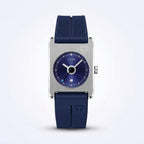 TOMI T022 Summit Eternal watch with blue dial and blue silicone strap, front studio view