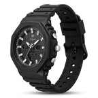 Man wearing TOMI T217 Citadel Noir all-black sport watch